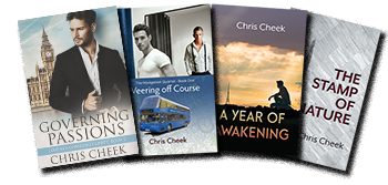 The covers of the four books so far published. A fifth is on the way in the New Year