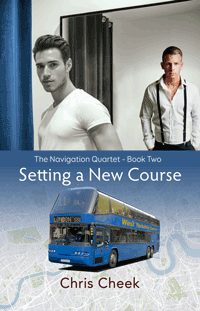 The cover of my fifth novel, Setting a New Course