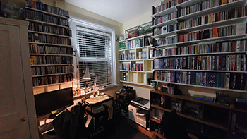 Redecorated and fitted out - the study at 83